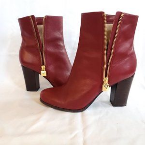 MICHAEL KORS Frenchie Bootie In Brandy Vachetta Leather